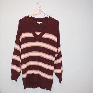 American Eagle Striped Oversized Sweater